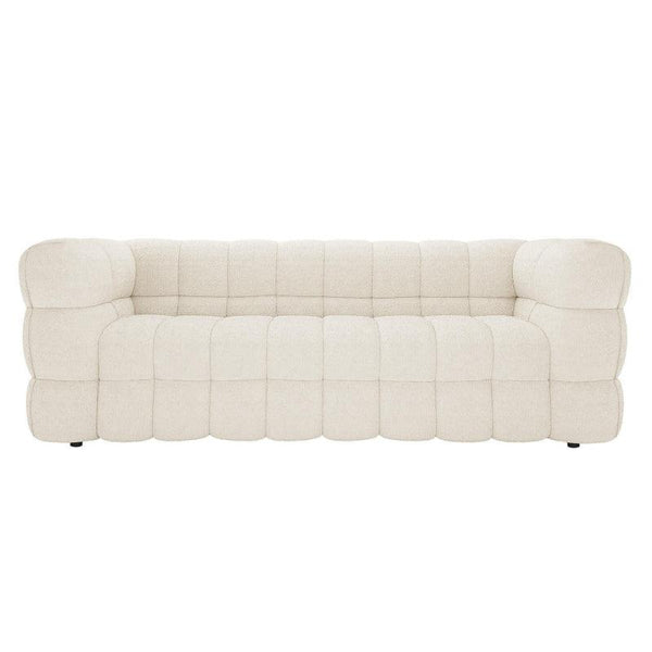 Velvet 3-Seater Sofa in Elegant Beige By Alhome - 110111532 - Zrafh.com - Your Destination for Baby & Mother Needs in Saudi Arabia