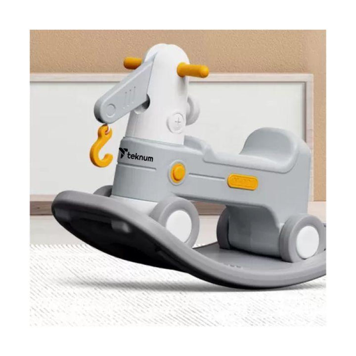 Teknum 2in1 Rock Ride On - Grey - Zrafh.com - Your Destination for Baby & Mother Needs in Saudi Arabia