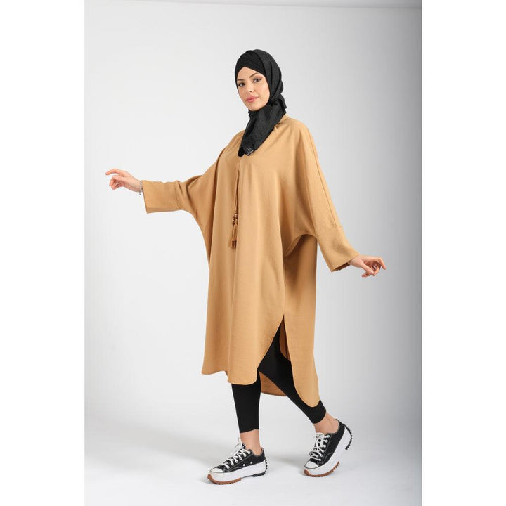 Londonella Women's Mid-Length Casual Dress With Long Sleeves - Free Size - 100270 - Zrafh.com - Your Destination for Baby & Mother Needs in Saudi Arabia