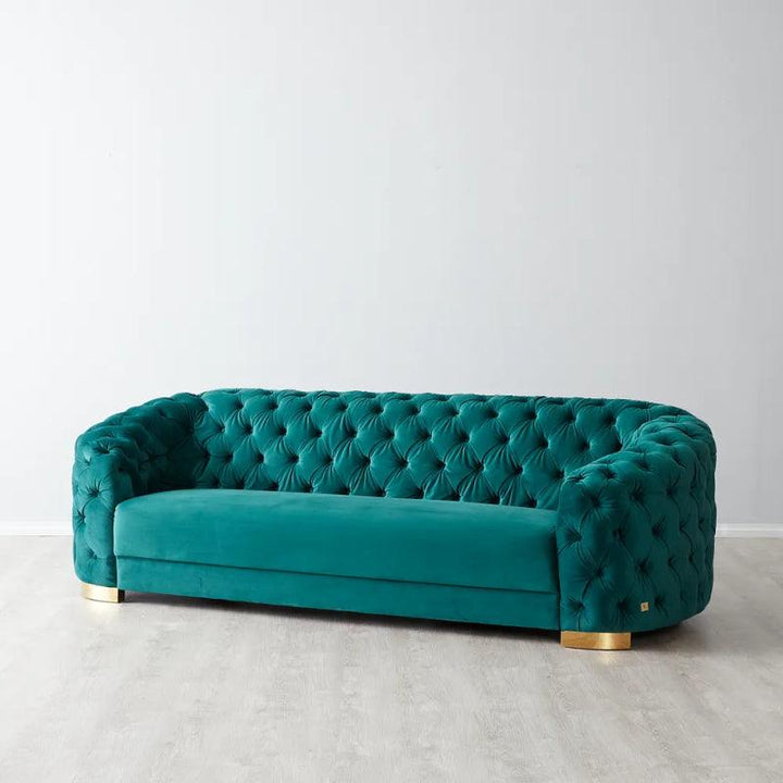 Velvet Turquoise 3-Seater Sofa By Alhome - Zrafh.com - Your Destination for Baby & Mother Needs in Saudi Arabia