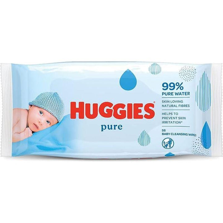 Huggies Baby Wipes Pure - 56 Wipes - Zrafh.com - Your Destination for Baby & Mother Needs in Saudi Arabia