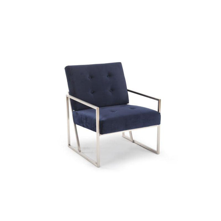 Modern Velvet Chair - Indigo - 90x85x85 cm - By Alhome - 110113859 - Zrafh.com - Your Destination for Baby & Mother Needs in Saudi Arabia