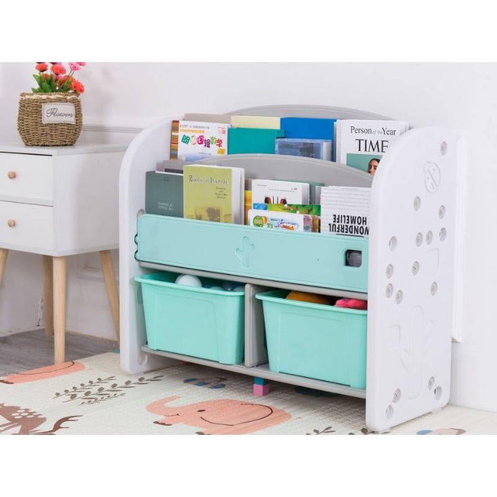 Book Shelf & Locker For Babies - 87x36x65 cm - 28-31SNJ-GREEN - ZRAFH