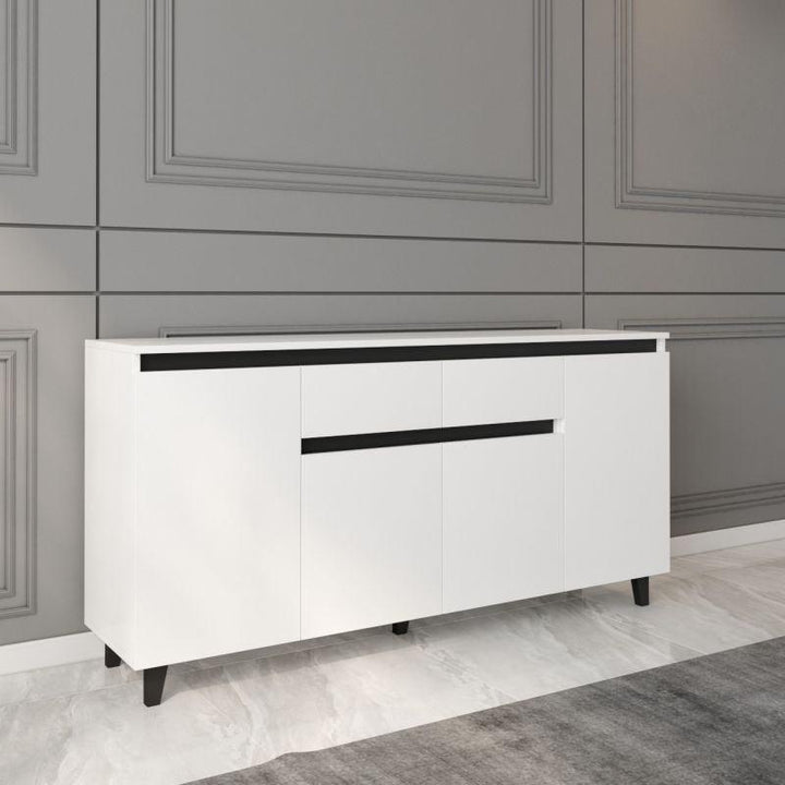 White and Black Console By Alhome - Zrafh.com - Your Destination for Baby & Mother Needs in Saudi Arabia