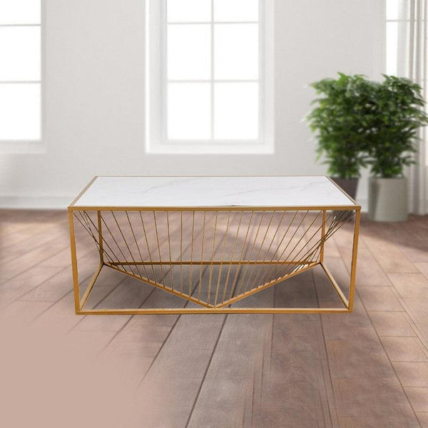 Coffee Table 120x60x50 cm - Gold By Alhome - Zrafh.com - Your Destination for Baby & Mother Needs in Saudi Arabia