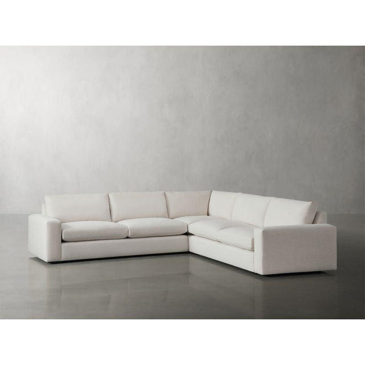 Linen Corner Sofa - White - 280x280x85x85 cm - By Alhome - Zrafh.com - Your Destination for Baby & Mother Needs in Saudi Arabia