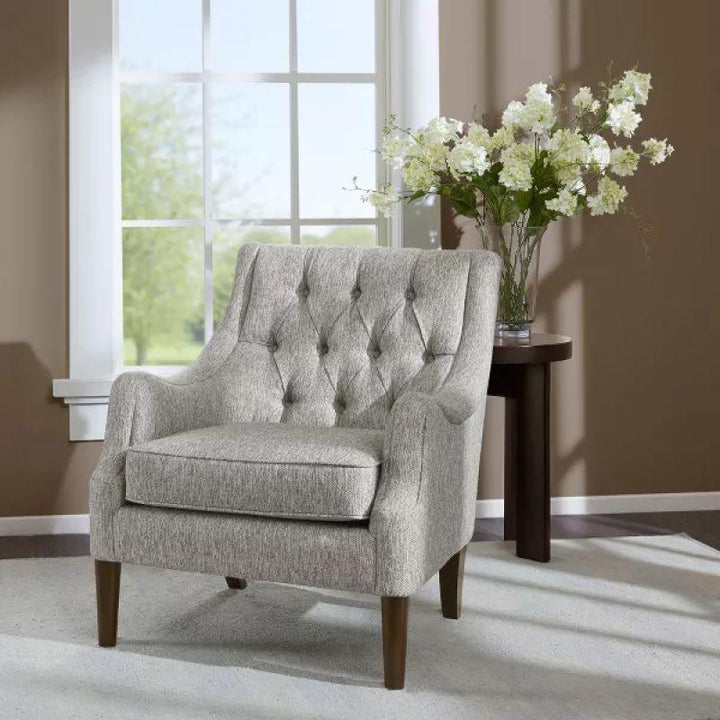 Modern Luxurious Linen Arm Chair - 90x85x85 cm - By Alhome - Zrafh.com - Your Destination for Baby & Mother Needs in Saudi Arabia