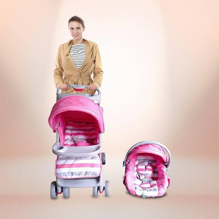 Baby Stroller With Car Seat From Baby Love Pink - 27-5-19 - ZRAFH