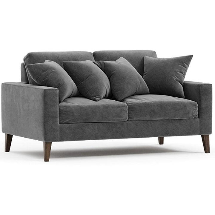 Modern Chic: Velvet 3-Seater Sofa in Gray By Alhome - Zrafh.com - Your Destination for Baby & Mother Needs in Saudi Arabia