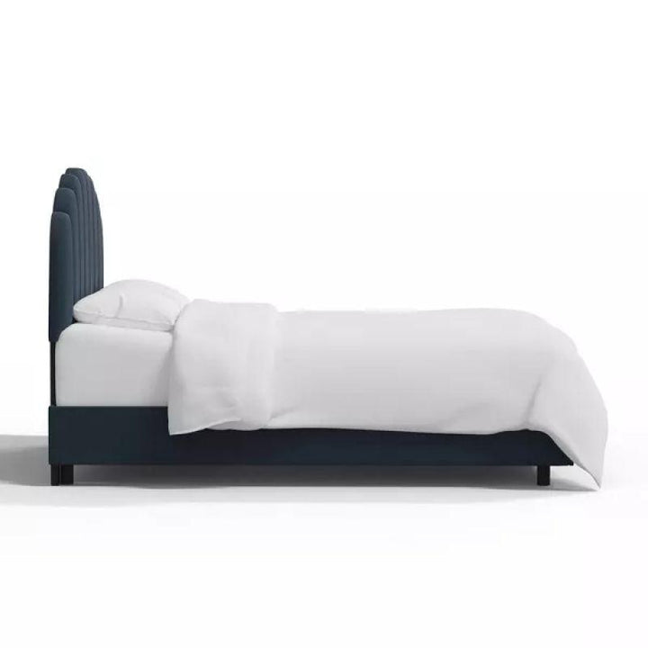 Supreme Comfort: Swedish Wood King Bed - Opulent Navy Tranquility (160x200x140) by Alhome - Zrafh.com - Your Destination for Baby & Mother Needs in Saudi Arabia