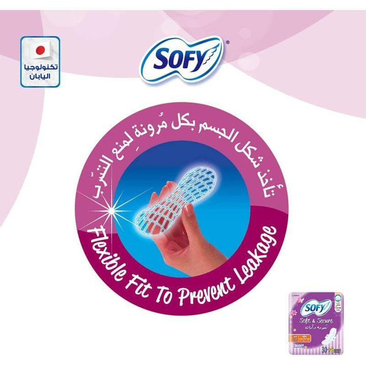 Sofy Sanitary Napkin for Women Soft and Secure Large with Wings -Maxi Compressed - 30 + 10 Pads - ZRAFH