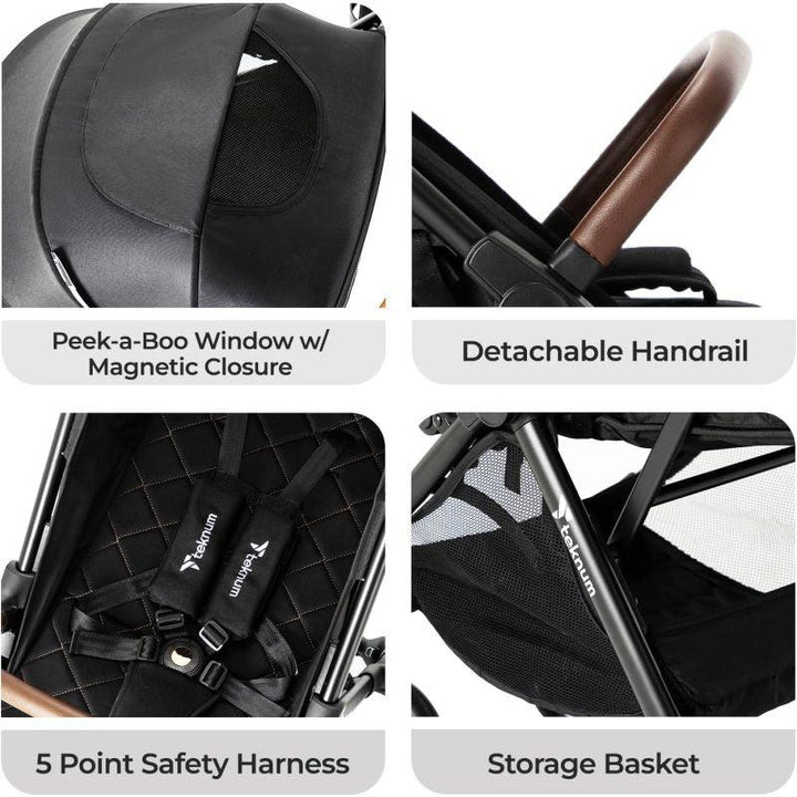 Teknum Travel EXPLORER 2 AutoFold Stroller - Black - Zrafh.com - Your Destination for Baby & Mother Needs in Saudi Arabia