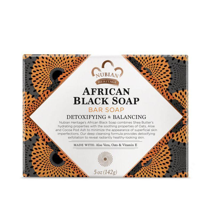 Nubian Heritage African Black Bar Soap - Oats & Aloe Vera - Zrafh.com - Your Destination for Baby & Mother Needs in Saudi Arabia