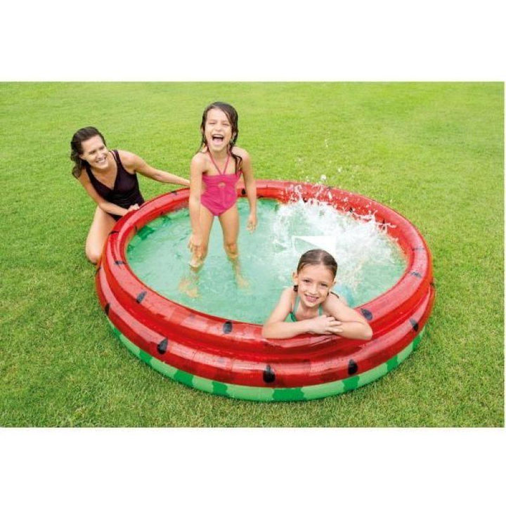 Intex Watermelon Shaped Pool - Red and Green - Zrafh.com - Your Destination for Baby & Mother Needs in Saudi Arabia