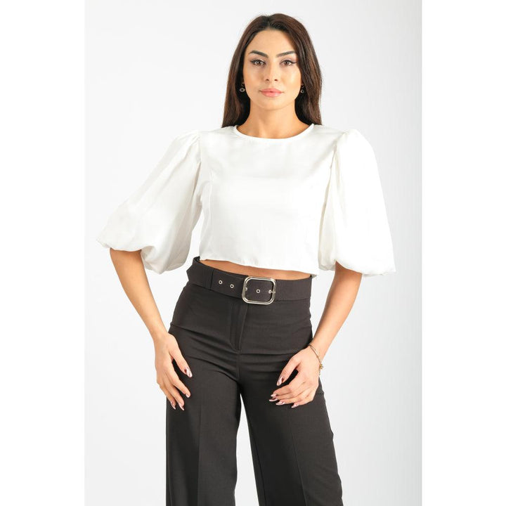 Londonella Women's Short Blouse With Puff-Sleeves Design - 100220 - Zrafh.com - Your Destination for Baby & Mother Needs in Saudi Arabia