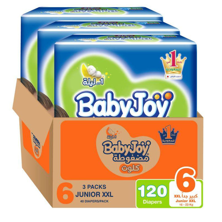 BabyJoy Diapers Culotte Junior XXL 16+ kg - Size 6 - Zrafh.com - Your Destination for Baby & Mother Needs in Saudi Arabia