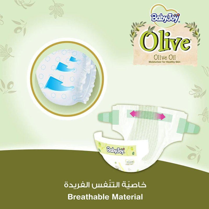 BabyJoy Olive Diapers Giant Box - Size 2 - Small - 3.5-7 kg - 270 Diapers - Zrafh.com - Your Destination for Baby & Mother Needs in Saudi Arabia