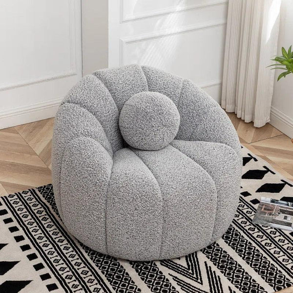 Modern Comfort: Gray Bouclé Chair for Contemporary Elegance By Alhome - Zrafh.com - Your Destination for Baby & Mother Needs in Saudi Arabia