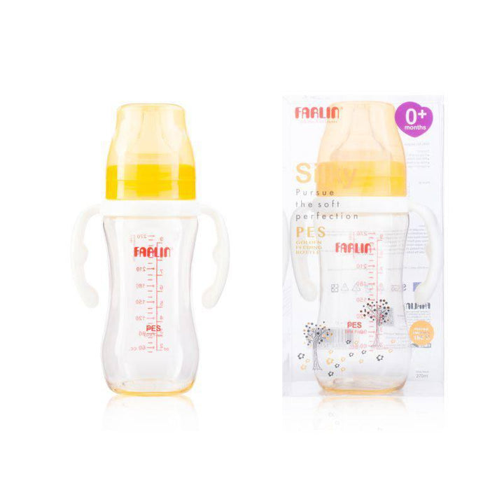 Farlin PES Feeding Bottle With Handle - 270 ml - Orange - ZRAFH