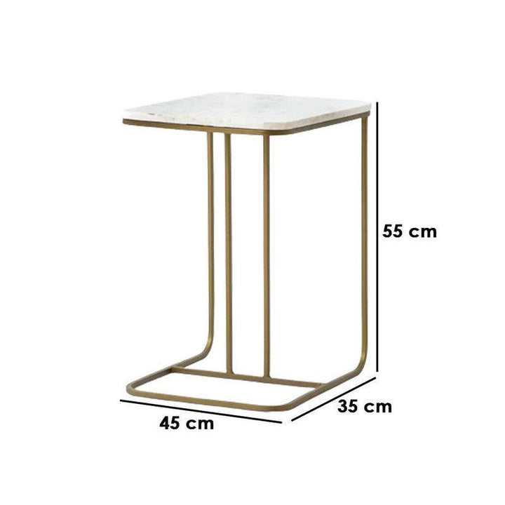 Side Table 55x35x45 cm - Gold By Alhome - Zrafh.com - Your Destination for Baby & Mother Needs in Saudi Arabia