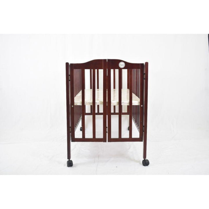 Amla Wooden Baby Crib Brown Q005B-C - ZRAFH