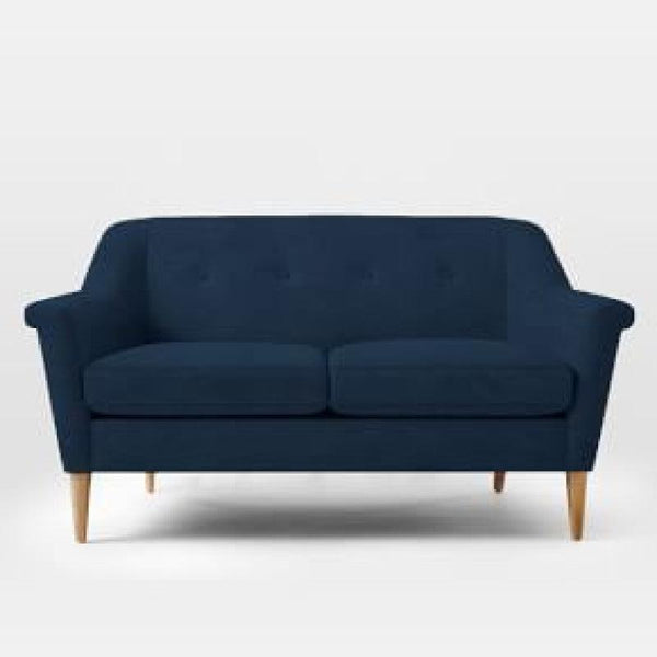 Linen 2-Seater Sofa in Deep Dark Blue By Alhome - Zrafh.com - Your Destination for Baby & Mother Needs in Saudi Arabia