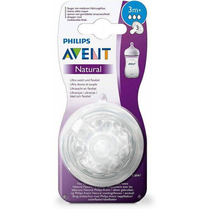 Philips Avent NATURAL FEEDING TEATS 3 Month - 2 pcs - ZRAFH