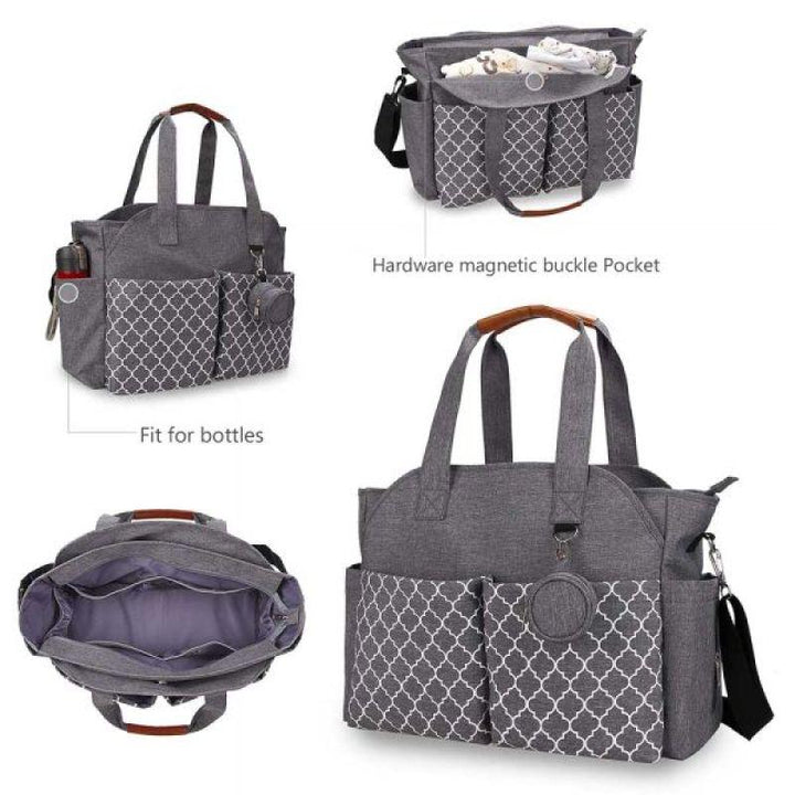 Little Story Signature Diaper Bag - Grey - Zrafh.com - Your Destination for Baby & Mother Needs in Saudi Arabia