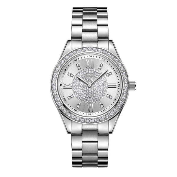 JBW Women's Mondrian 34 Watch 0.08 ctw Diamond - Stainless Steel - Silver - J6388 - Zrafh.com - Your Destination for Baby & Mother Needs in Saudi Arabia