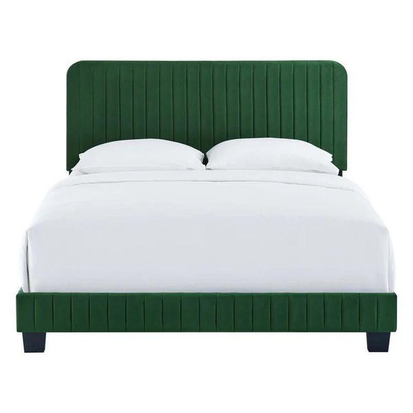 Royal King Bed Velvet Green Harmony By Alhome - 110112236 - Zrafh.com - Your Destination for Baby & Mother Needs in Saudi Arabia