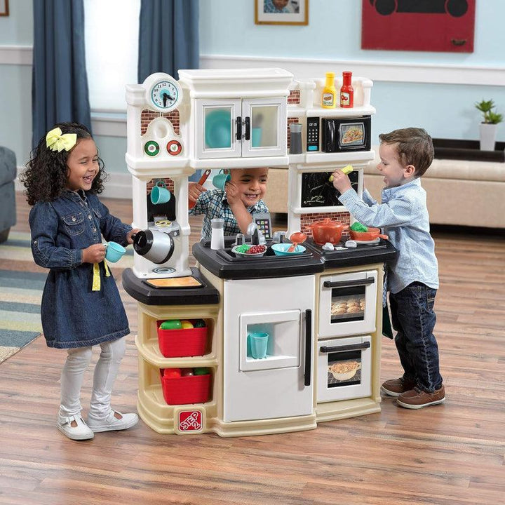 Step2 Great Gourmet Kitchen Playset with Lights & Sounds - Zrafh.com - Your Destination for Baby & Mother Needs in Saudi Arabia