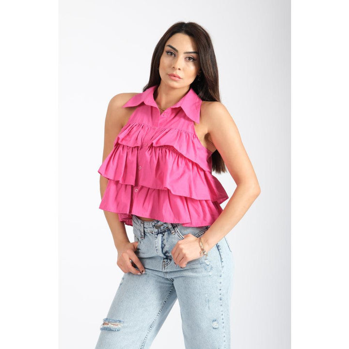 Londonella Women's Summer Sleeveless Blouse with Elegant Collar - 100261 - Zrafh.com - Your Destination for Baby & Mother Needs in Saudi Arabia