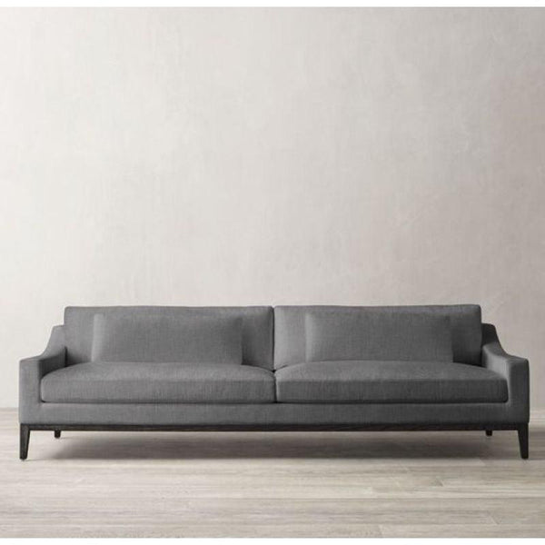 Sleek Gray Velvet 3-Seater Sofa - 250x90x45 cm - Swedish Wood By Alhome - Zrafh.com - Your Destination for Baby & Mother Needs in Saudi Arabia